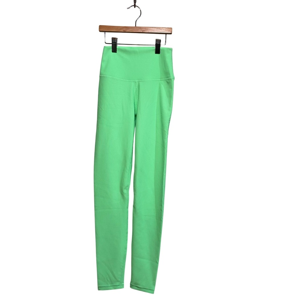 WILO The Label Rib‎ 7/8 Legging Apple Green High Waisted XS NEW Gym Workout Yoga